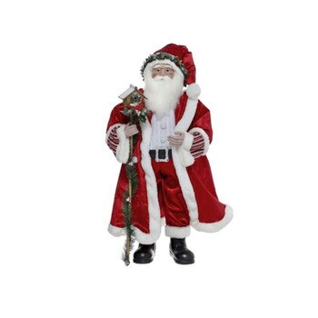 Santa With Birdhouse And Staff