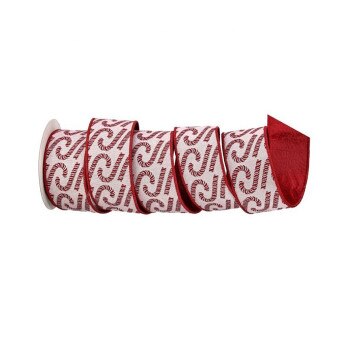 Metallic Candy Cane Ribbon 2.5 in x