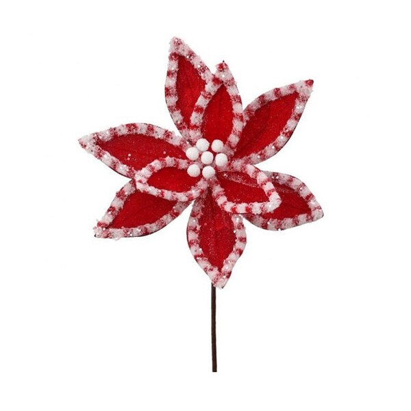 Red White Candy Glitter Poinsettia3