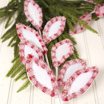 White Pink Candy Leaf Spray