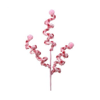 23In Pink Red Chenille Candy Stripe