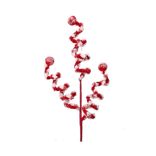 Red White Chenille Stripe Spray-2