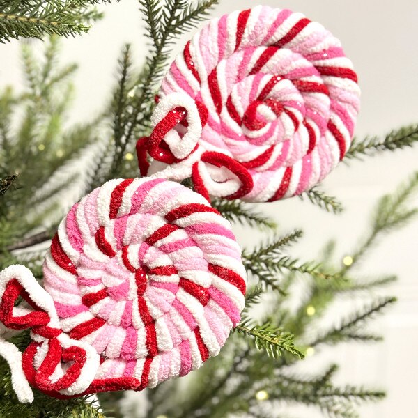 Red Pink Chenille Lollipop Stem2