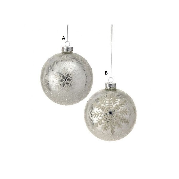 Iced Snowflake Ball Ornament