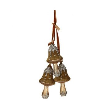Triple Glass Mushroom Ornament