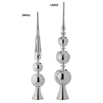 33in Silver Glass Finial