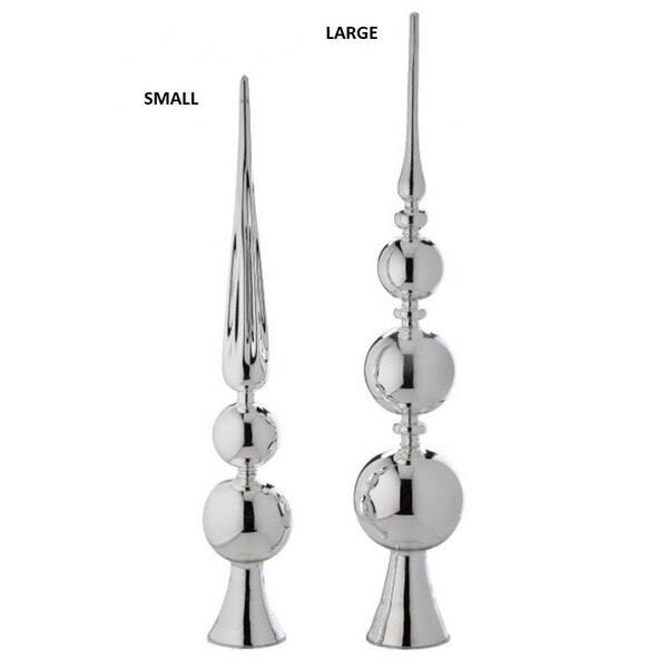 33in Silver Glass Finial