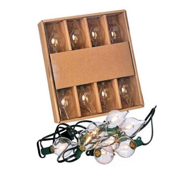 128in Clear Retro Led Bulb Garland
