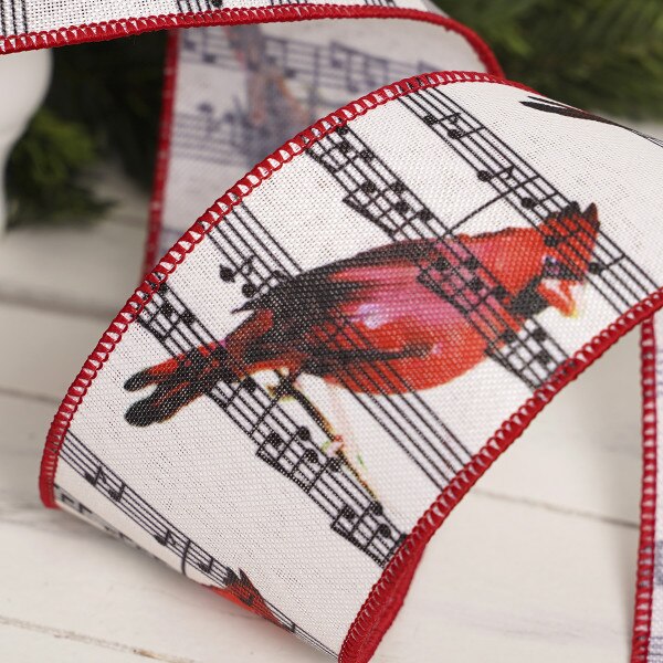 Cardinal Music Note Ribbon - 2