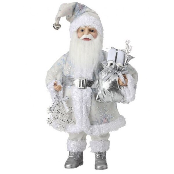 17in Blue White Winter Snowfall San