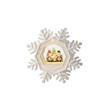 9.5In Led Snowflake Water Globe