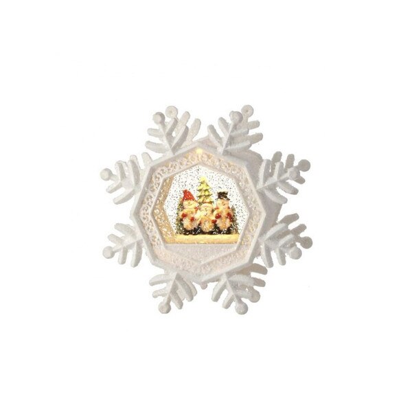 9.5In Led Snowflake Water Globe
