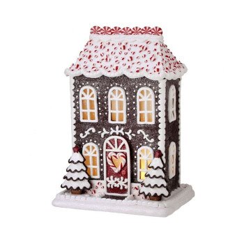 LED Peppermint Tree Gingerbread Hou