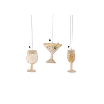 Beaded Cocktail Ornament