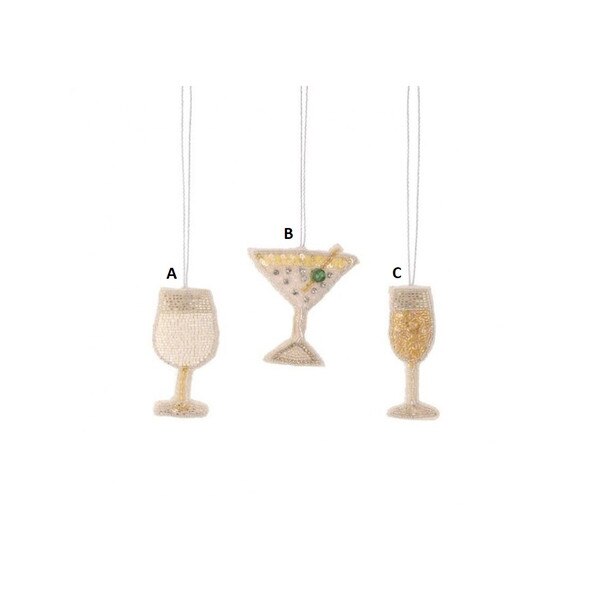 Beaded Cocktail Ornament