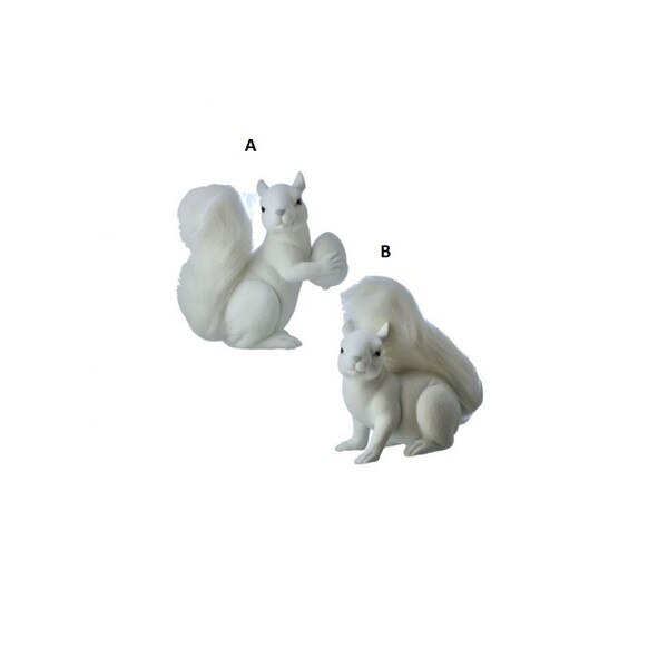 7.5In Flocked Squirrel