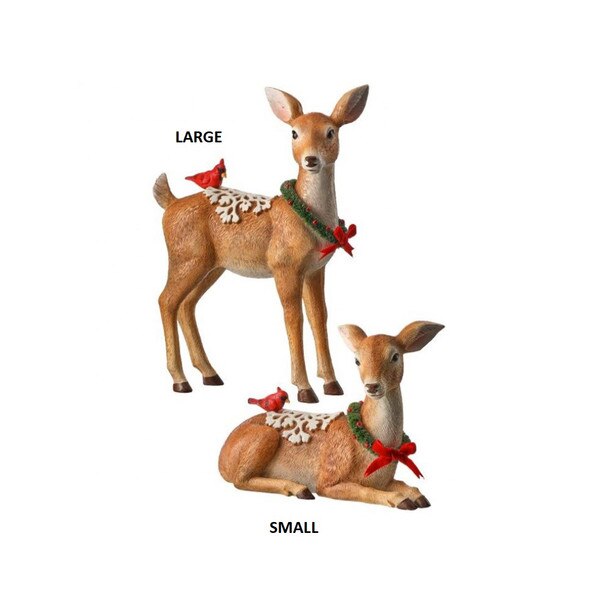 9In Deer Cardinal Snow Small