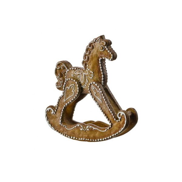 6In Gingerbread Rocking Horse