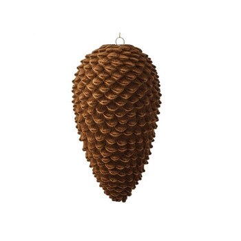 Flocked Pinecone Ornament
