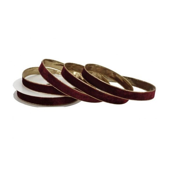 1X20 Red Wired Velvet Ribbon