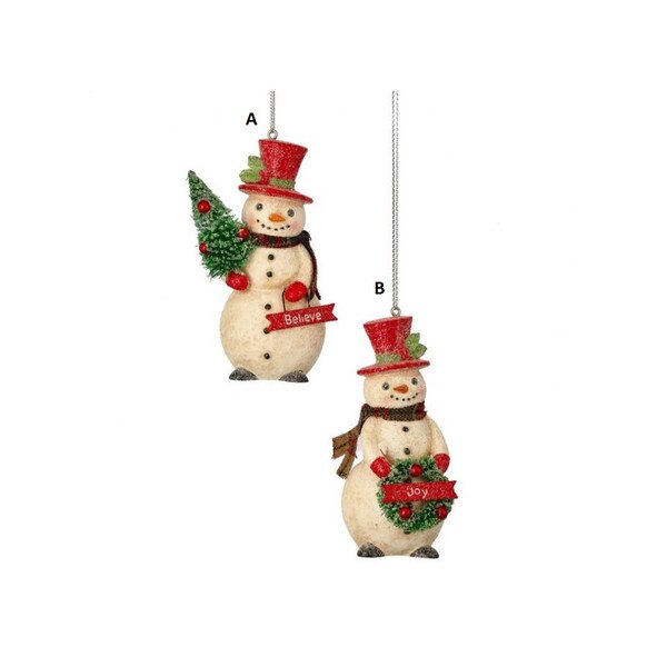 Pulp Snowman Joy Believe Ornament