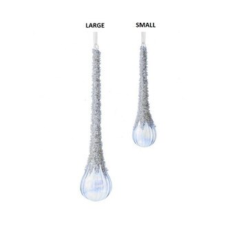 9In Glass Crystal Drop Ornament