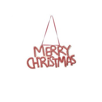 Red White Merry Christmas Ornament