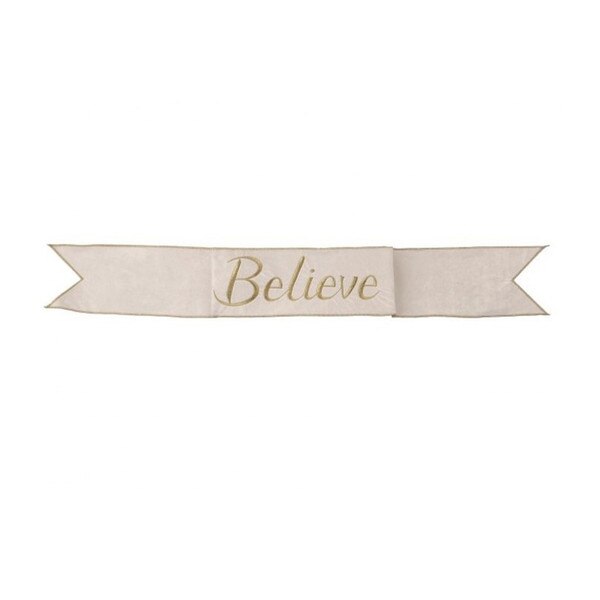 6X44 Ivory Gold Believe Banner