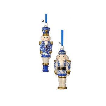 Blue White Toy Soldier Ornament