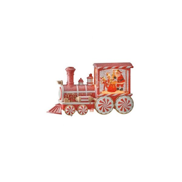 LED Candy Cane Train Water Globe