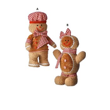 Brown Red White Gingerbread Man