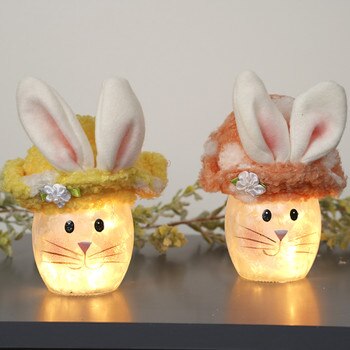 Small Lighted Bunny With Hat-1