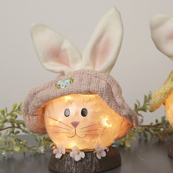 Medium Lighted Rabbit With Hat-1