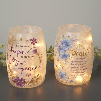 Small Lighted Peace Vase-1