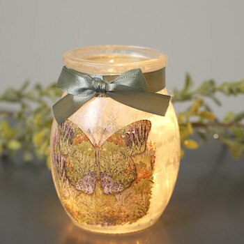 Garden Butterflies Small Lit Jar