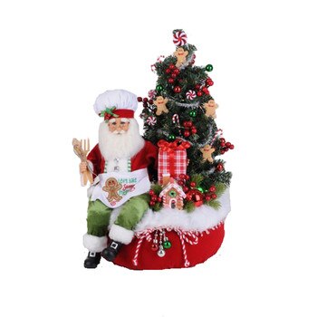 Lit Gingerbread Santa Claus Bag-1
