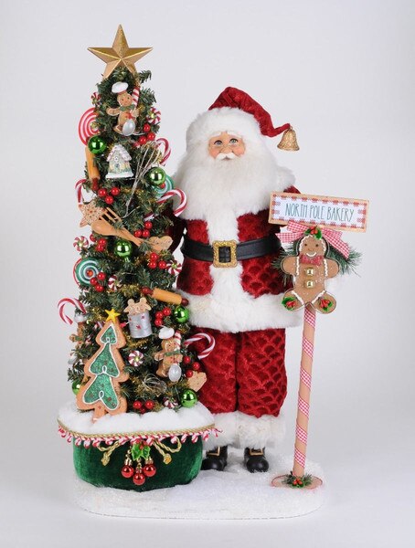Lighted North Pole Bakery Santa-1