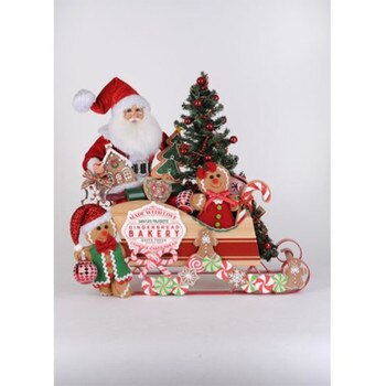 Lighted Gingerbread Bakery Sleigh-1