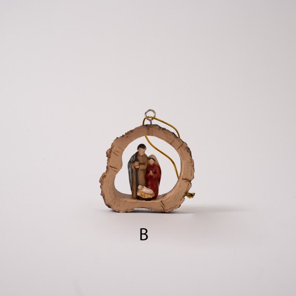3.5in Wood Nativity Ornament-3