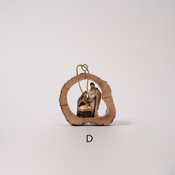 3.5in Wood Nativity Ornament-5